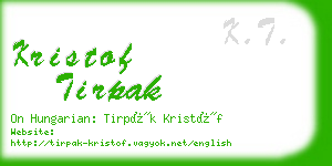 kristof tirpak business card